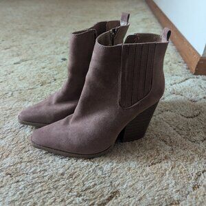 Qupid Suede 3.5 inch Heeled Booties